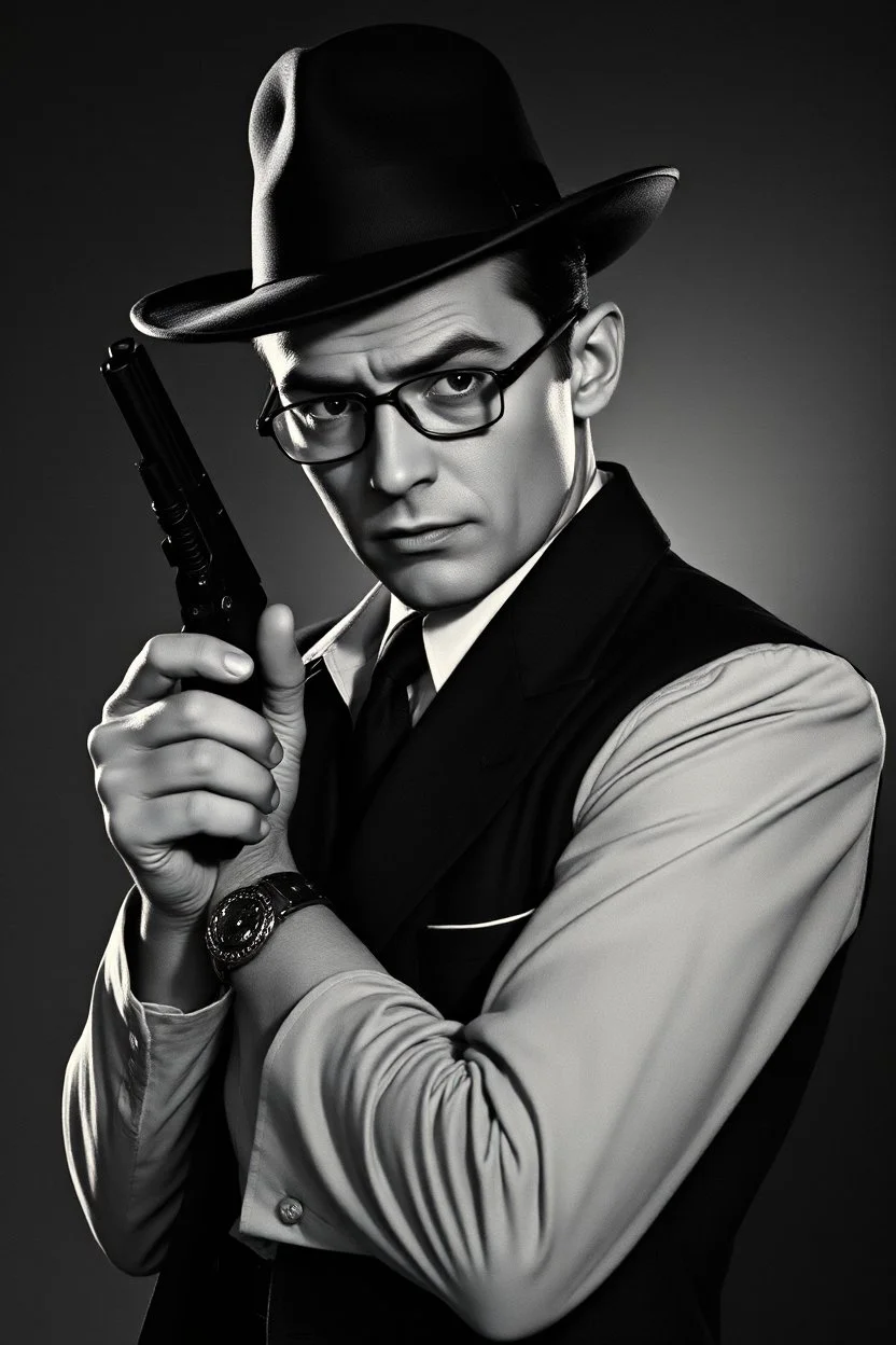 1950 administratif bad ass secret agent photo concept character