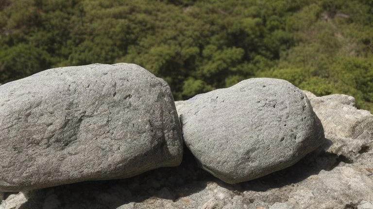 large rocks and small rocks