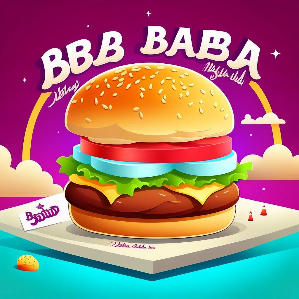 A social media design for a burger congratulating people on the occasion of Eid Al-Adha