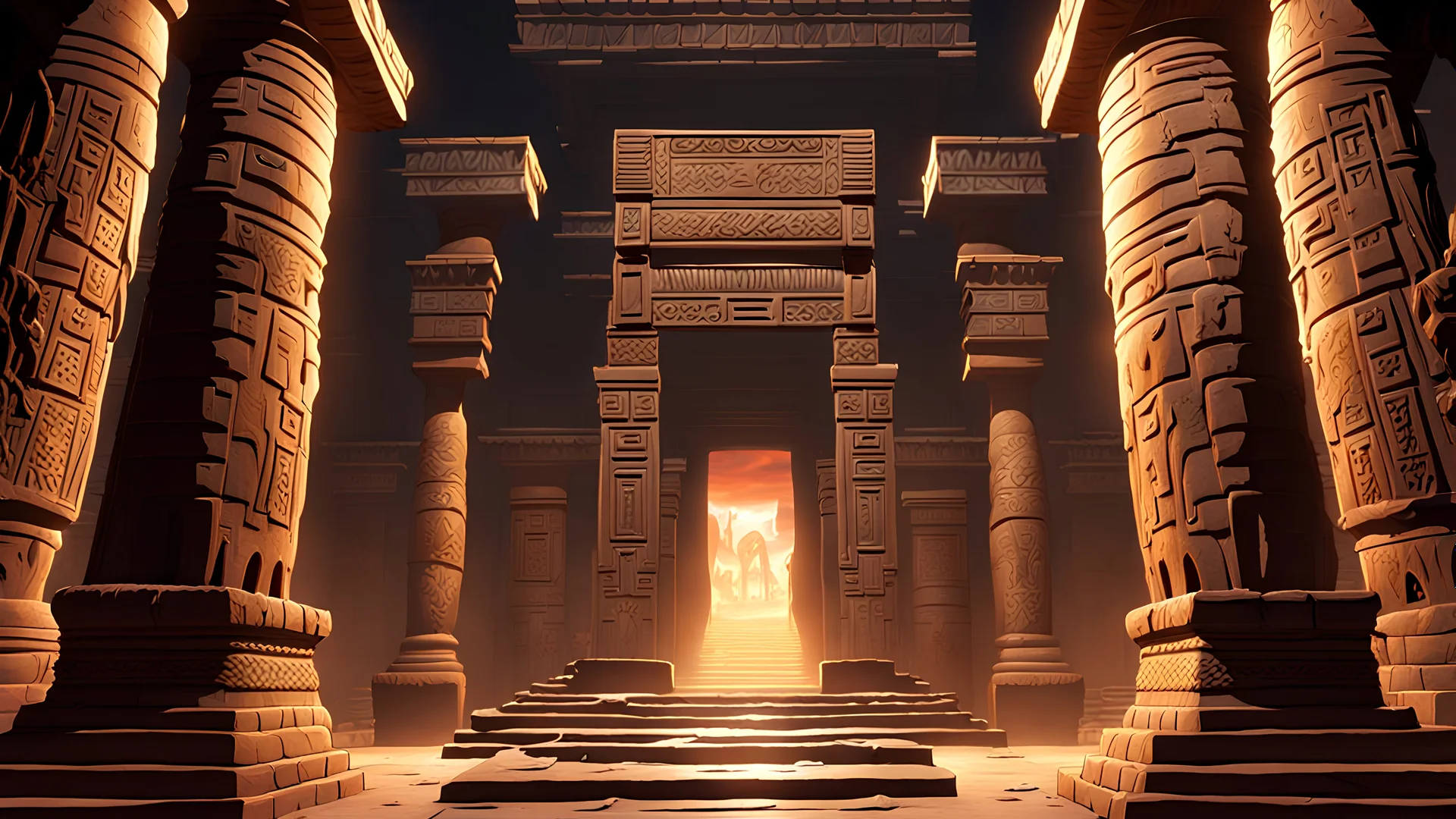 mortal kombat location egyptian temple reference horror art 8k