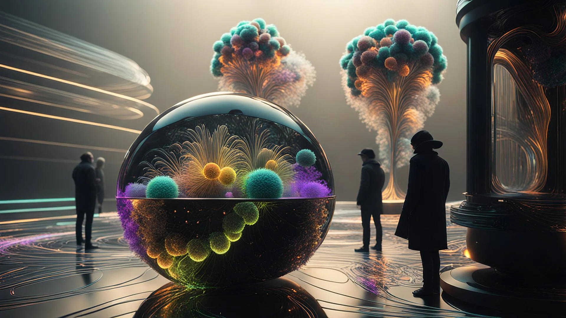 3D-rendered organics form, futuristic, fantasy, nuclear, geometrical shape, single colorful objects, fractal, abstract, scientific, Bose–Einstein condensate, quantum entanglement, friendly, beautiful, black background, octane render, 8k post-production, artstation: award-winning: atmospheric: commanding: fantastical: clarity: 16k: ultra quality: striking: brilliance: liquid medium: stunning colors: amazing depth; lens: f/8, 28mm