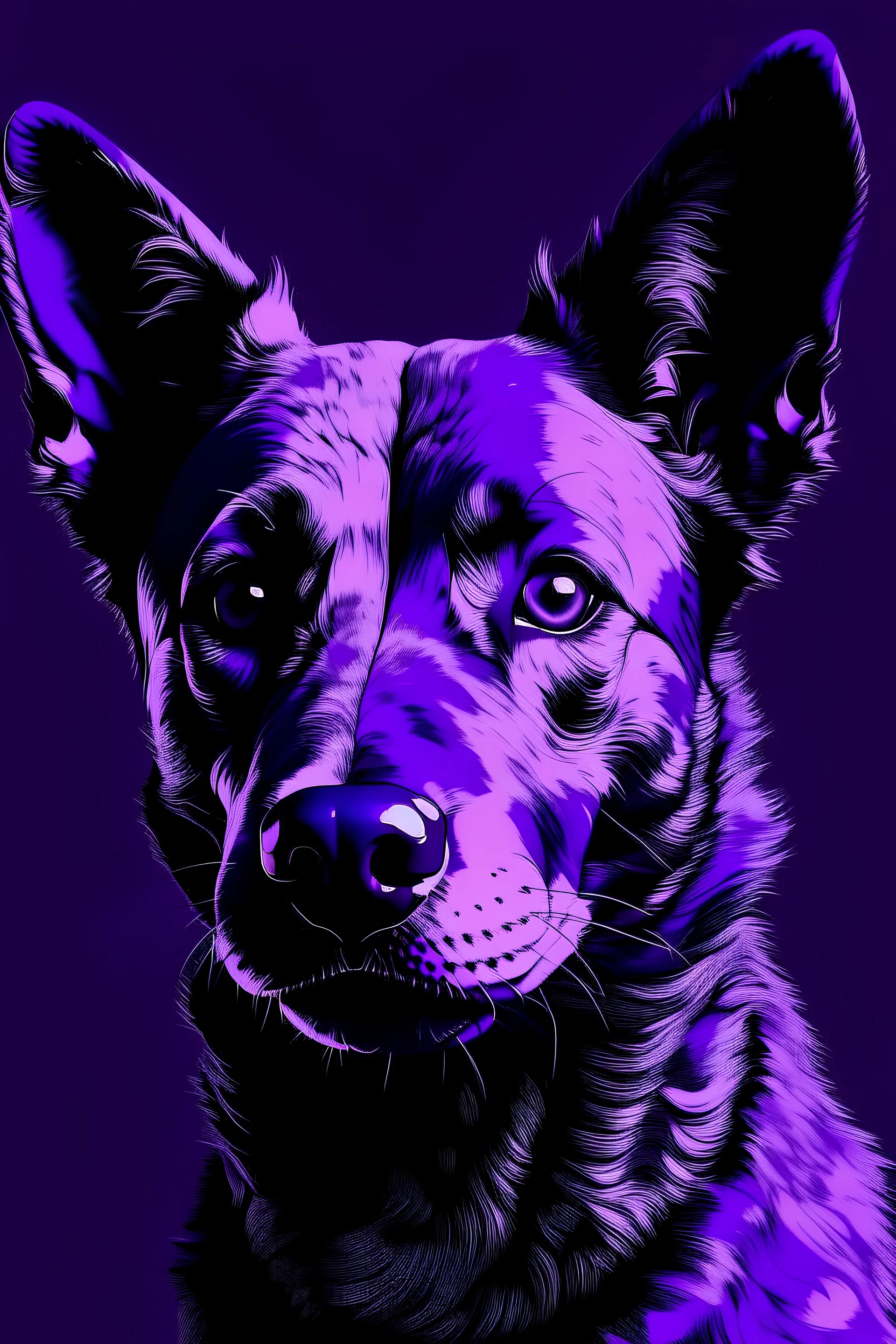 purple dog