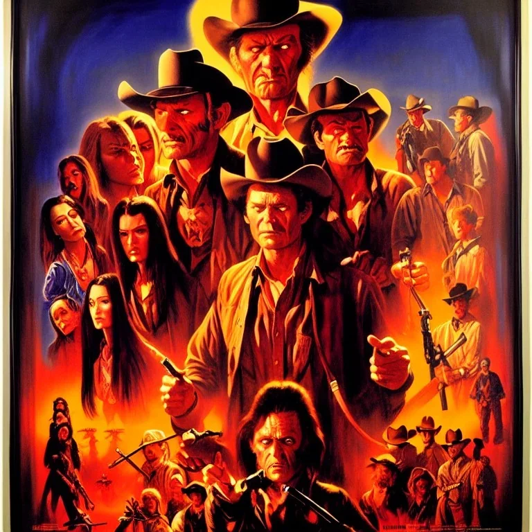 An original movie poster by drew struzan, western horror