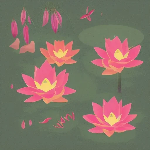 Lotus flower illustrator, packaging