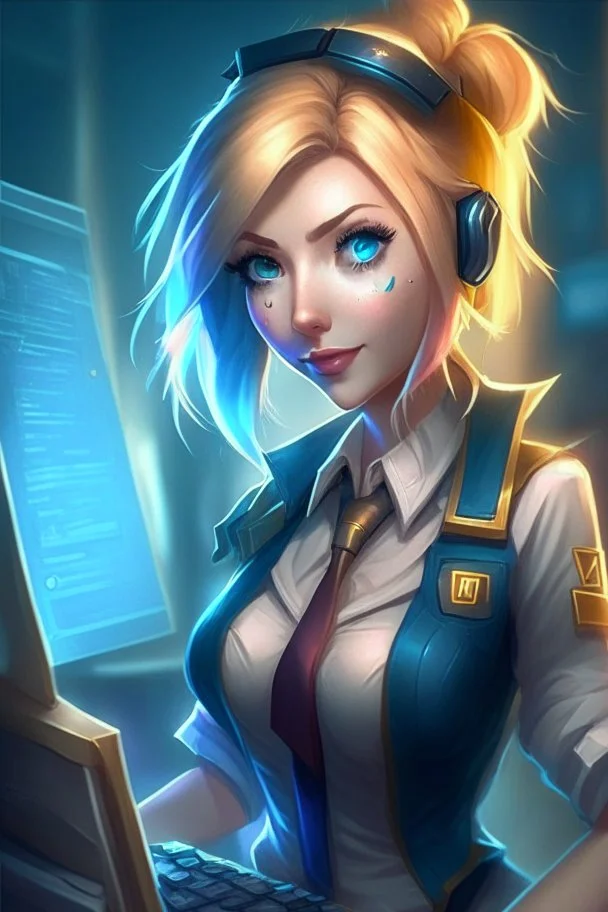 Lux (from LOL) as an IT professional
