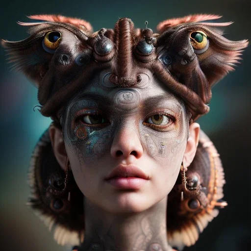 Insanely detailed photograph of an elaborate beautiful hawk goddess intricate glowing skin eyes intricate hawk lashes fur dress hyperdetailed painting by Anna Dittmann Huang Guangjian and Dan Witz CGSociety ZBrush Central steampunk album cover art 4K 64 megapixels 8K resolution HDR Greek shiny space colours jewelry celestial hair eyes light"