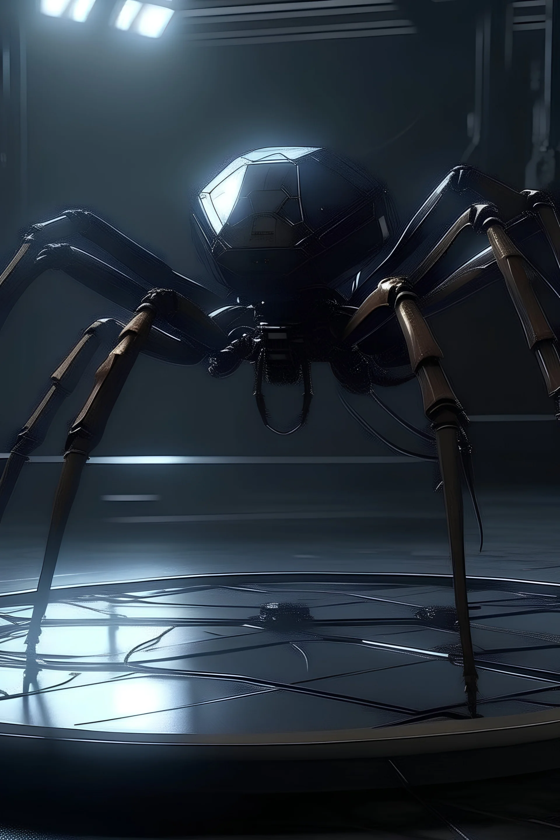 A 20 year old table that has been travelingn through outs space and became a super powerfull robotic being that is fighting a gargantiuan spider