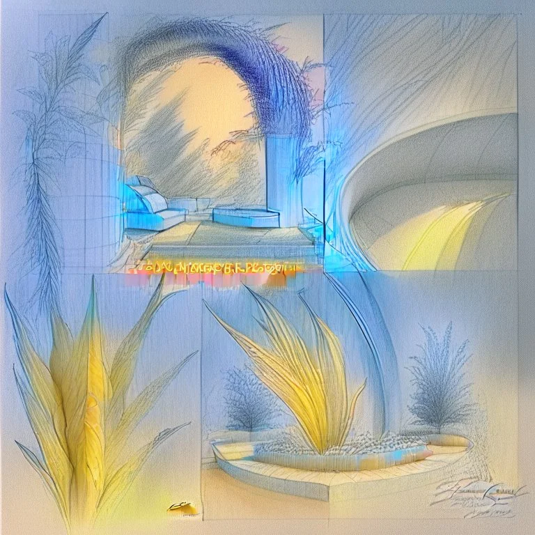 Design a repeatable elements design that portrays pleasure and relaxation derived from indulging in hash and weed, using elements like soft textures, hazy, and gentle curves to evoke a sense of tranquillity and bliss. pencil sketch