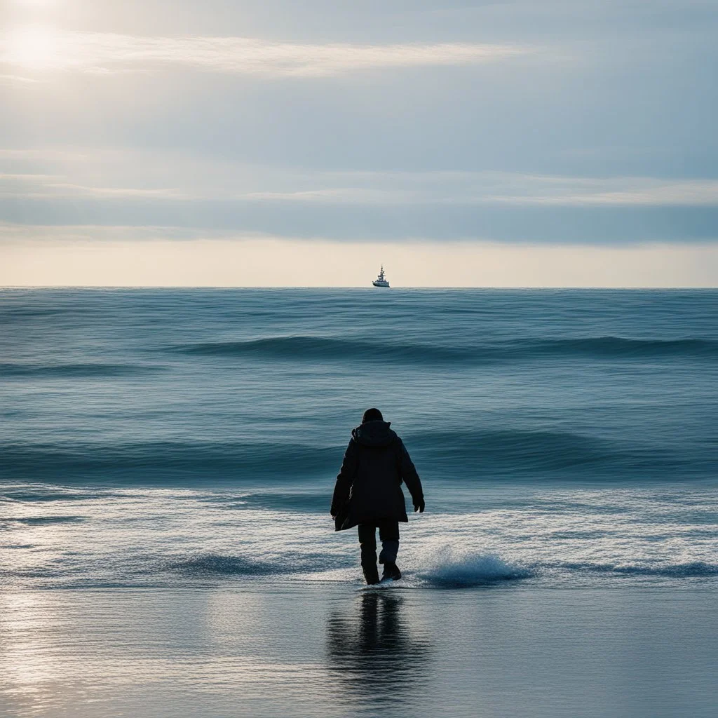 I am stranded on the sea With an unknown destiny (Como una raya en el mar) No home to return to Nobody waiting for me (Como una raya en el mar)