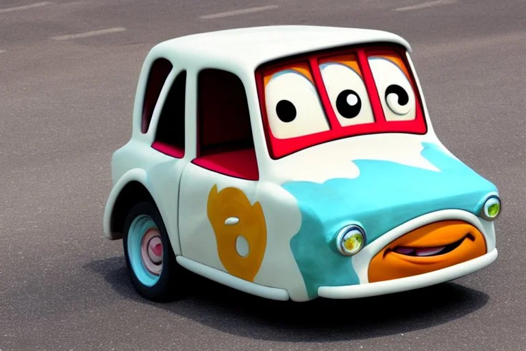 whimsical cartoon car