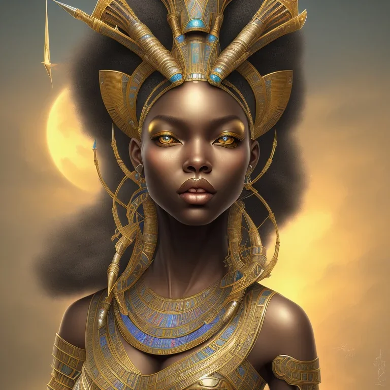 sango fantasy, fantasy magic, intricate, sharp focus, illustration, highly detailed, digital painting, concept art, matte, masterpiece head sexy African beauty black afro hair earth lady silver tiger head Egyptian princess pyramid