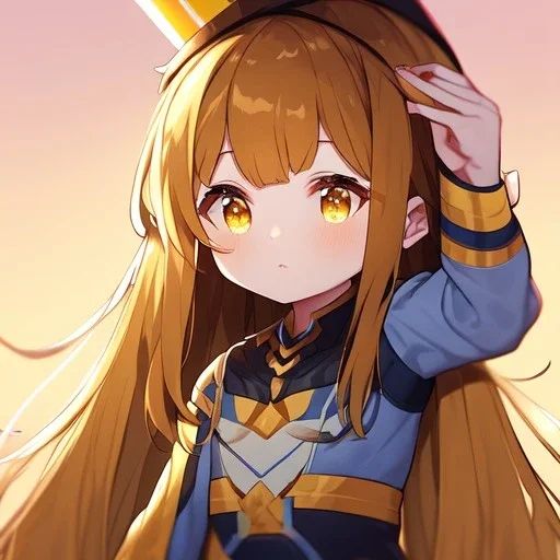 Clear focus, High resolution,a anime kid, roughline skecth, cute, cartoony style, brown long hair, yellow eyes, 1 yellow streak in hair, Half Chibi, only head no body