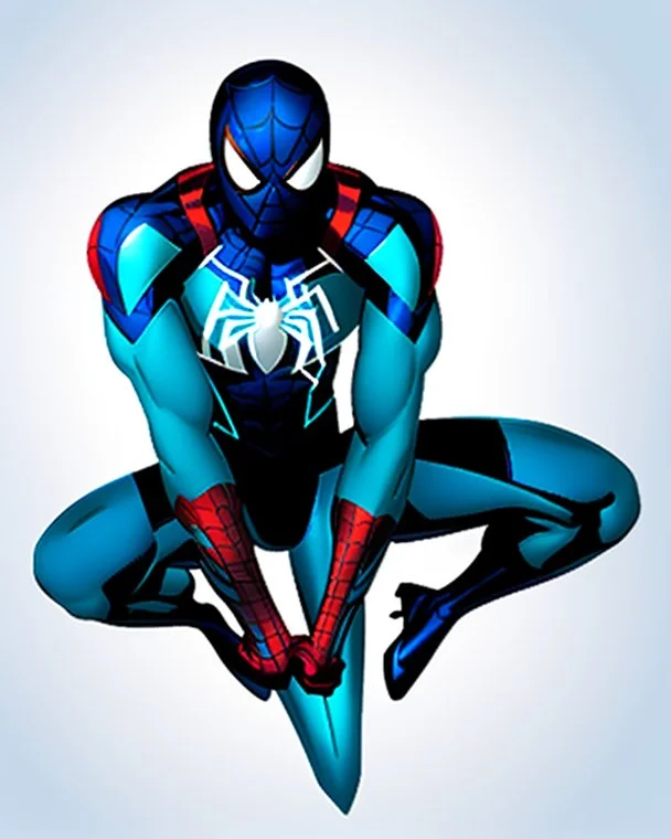 spider-man as DC blue lantern