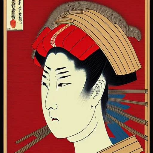 Ukiyo-e, japanese flag