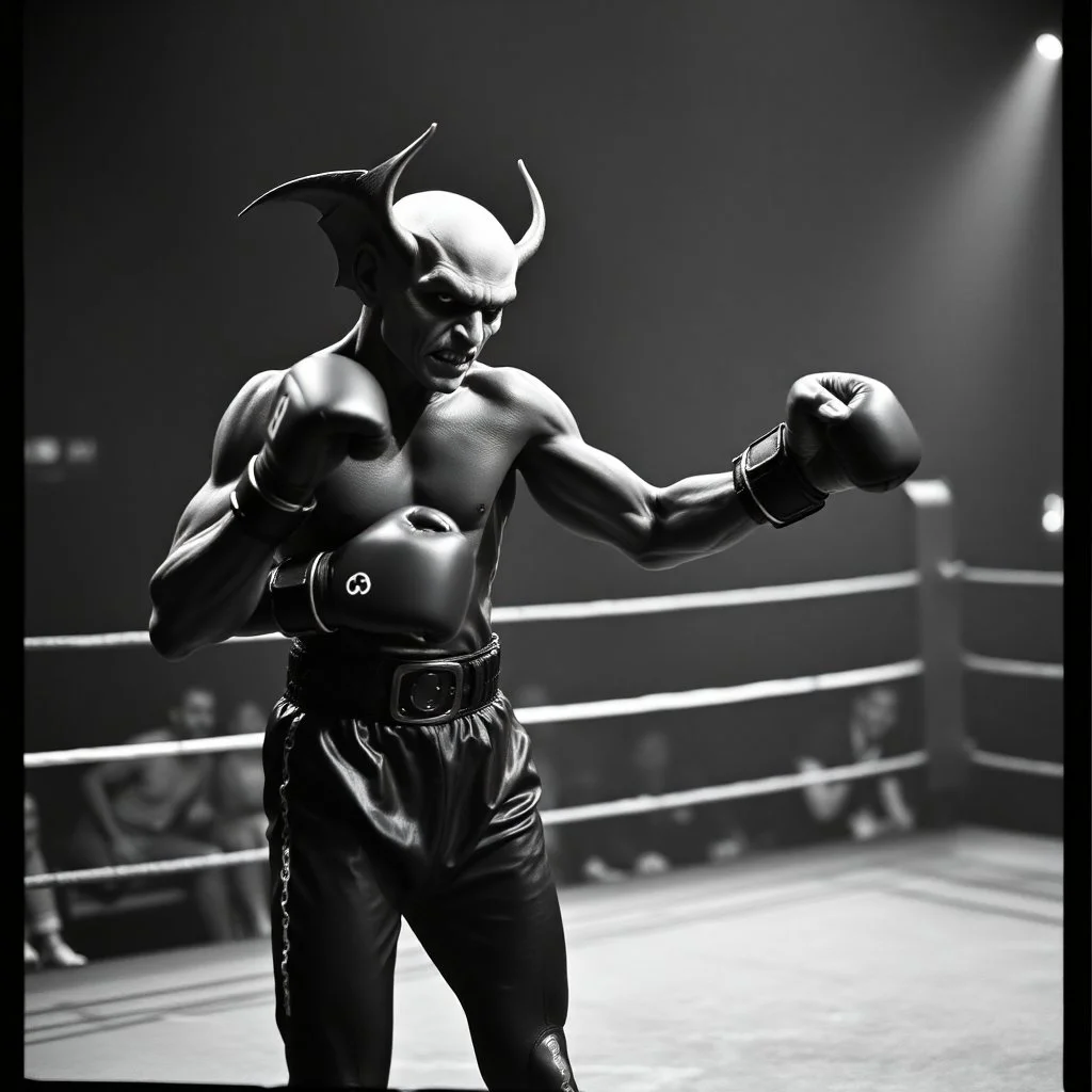 Nosferatu in his first boxing match.