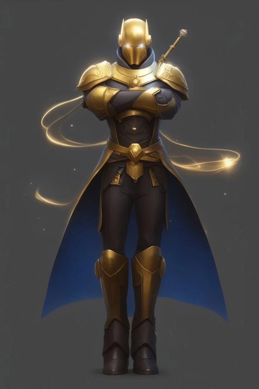 Golden Warforged, Heavenly Angel, Sorcerer Supreme, Dark Cloak, Mechanus, Humanoid.