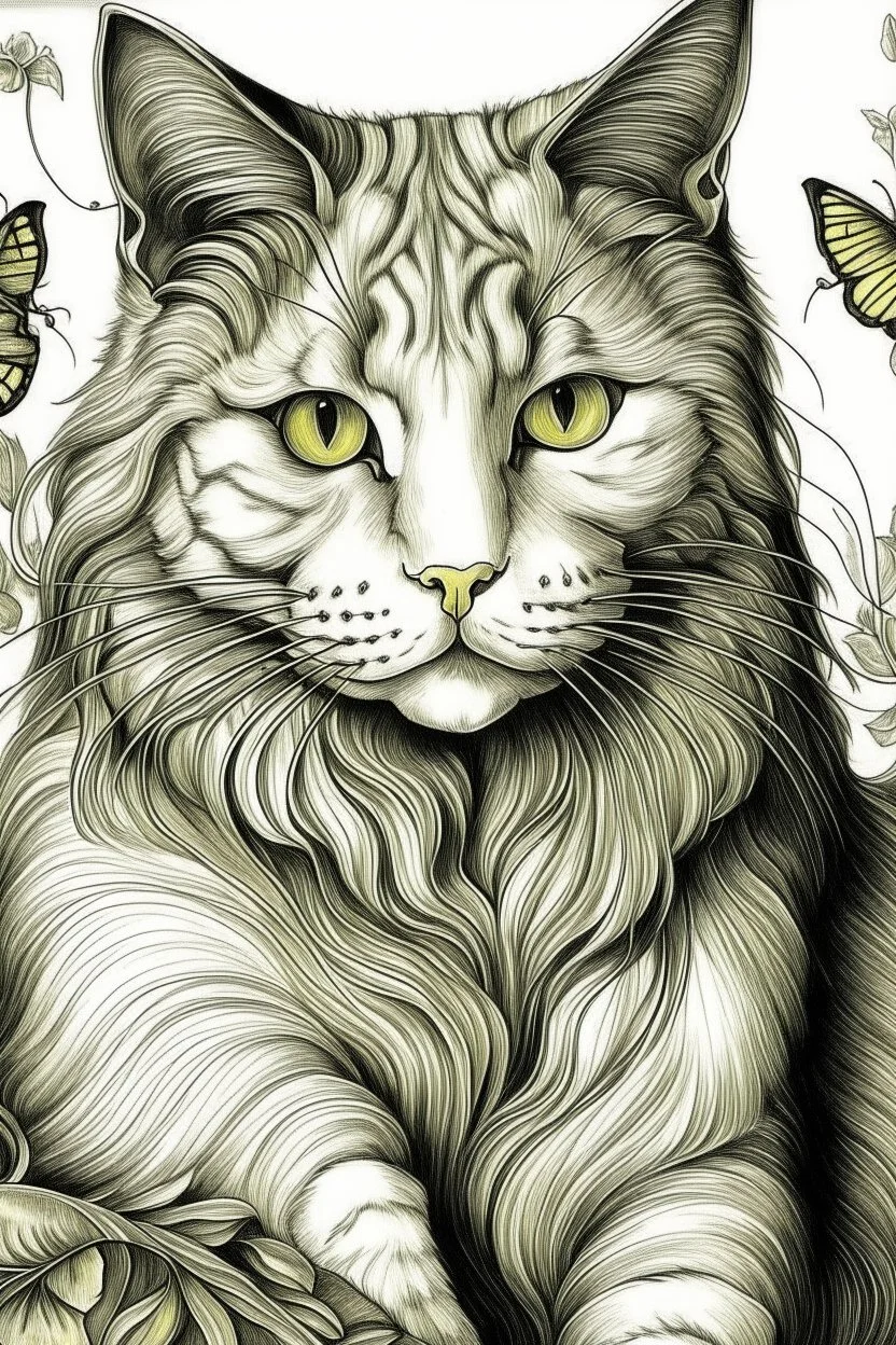 Portrait of a cat by Van Gogh