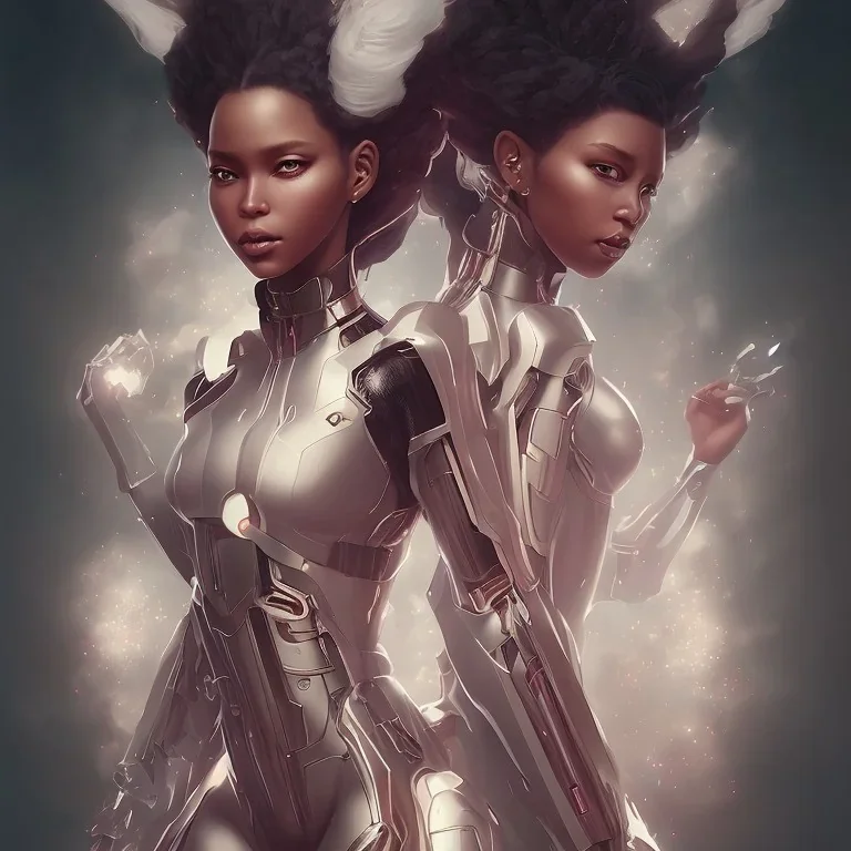 black super hero girl | very very anime!!!, fine - face, beyonce, red afro, realistic shaded perfect face, fine details. anime. realistic shaded lighting poster by ilya kuvshinov katsuhiro otomo ghost - in - the - shell, magali villeneuve, artgerm, jeremy lipkin and michael garmash and rob rey