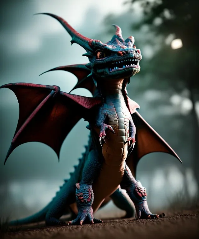 Dragon toddler, full body, angry, dramatic lighting, hyper realistic