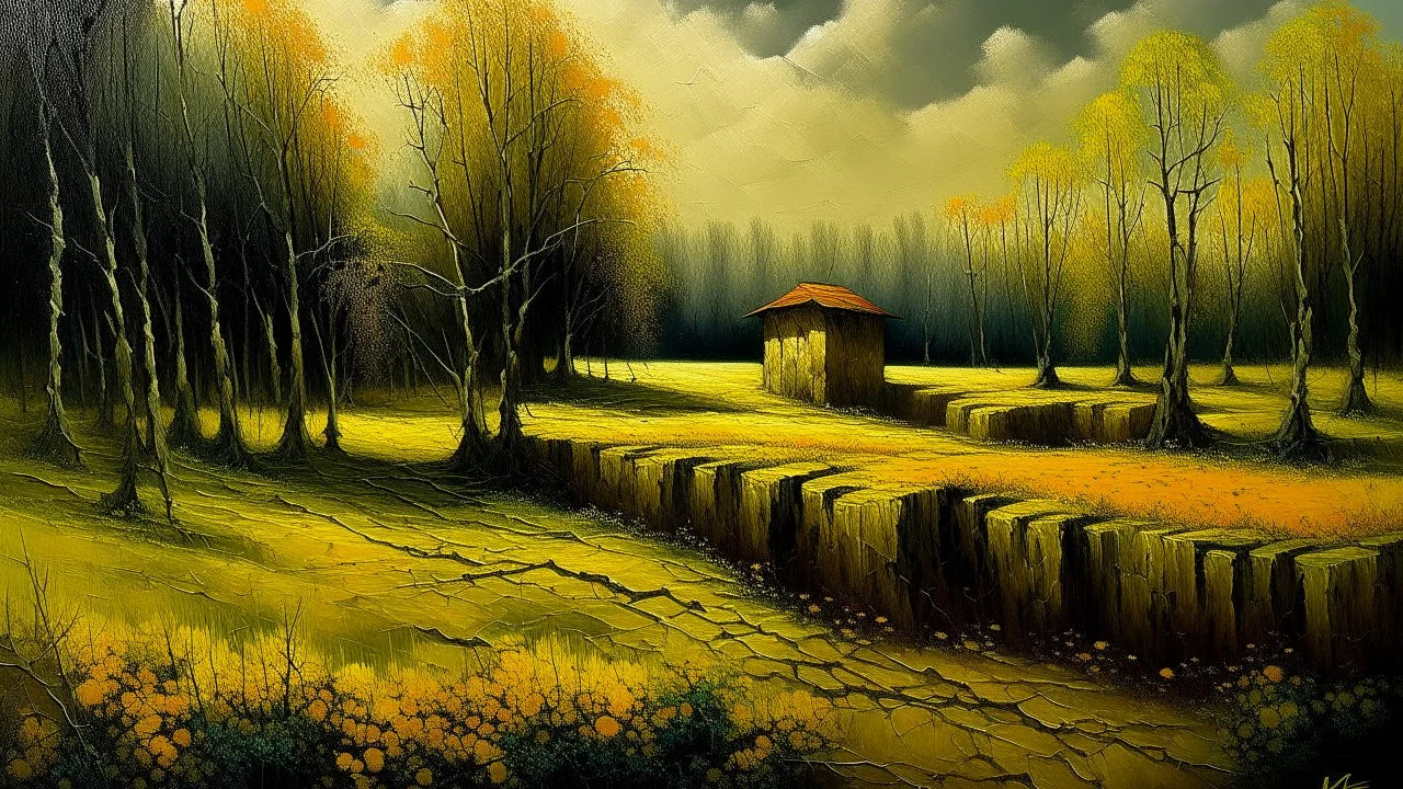 Oil painting.