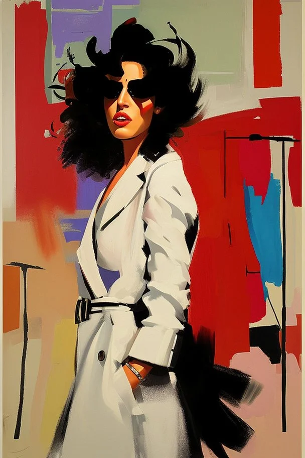 Abstract art in the style of jack vettriano