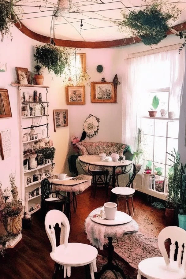 cozy vibes art tea room