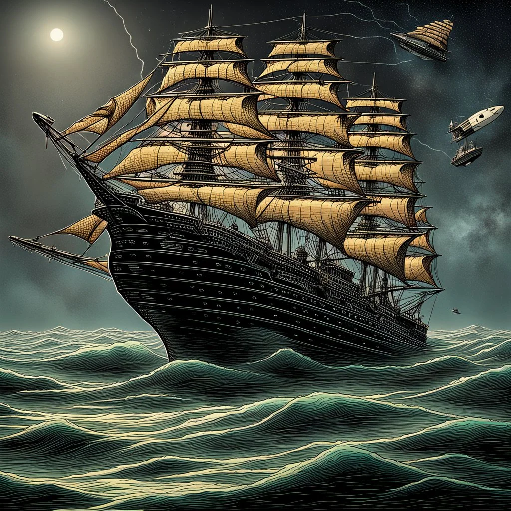 Clipper Ship Meets Aliens.