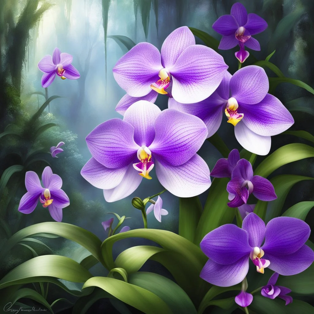 In the enchanted realm of my fantasy tales, the orchid flower would surely hold a special place, revered for its mystical allure and enchanting fragrance. Imagine a hidden garden deep within the heart of a mystical forest, where orchids bloom in a riot of hues - from deep purples to dazzling whites, each blossom a work of art crafted by nature's hand.