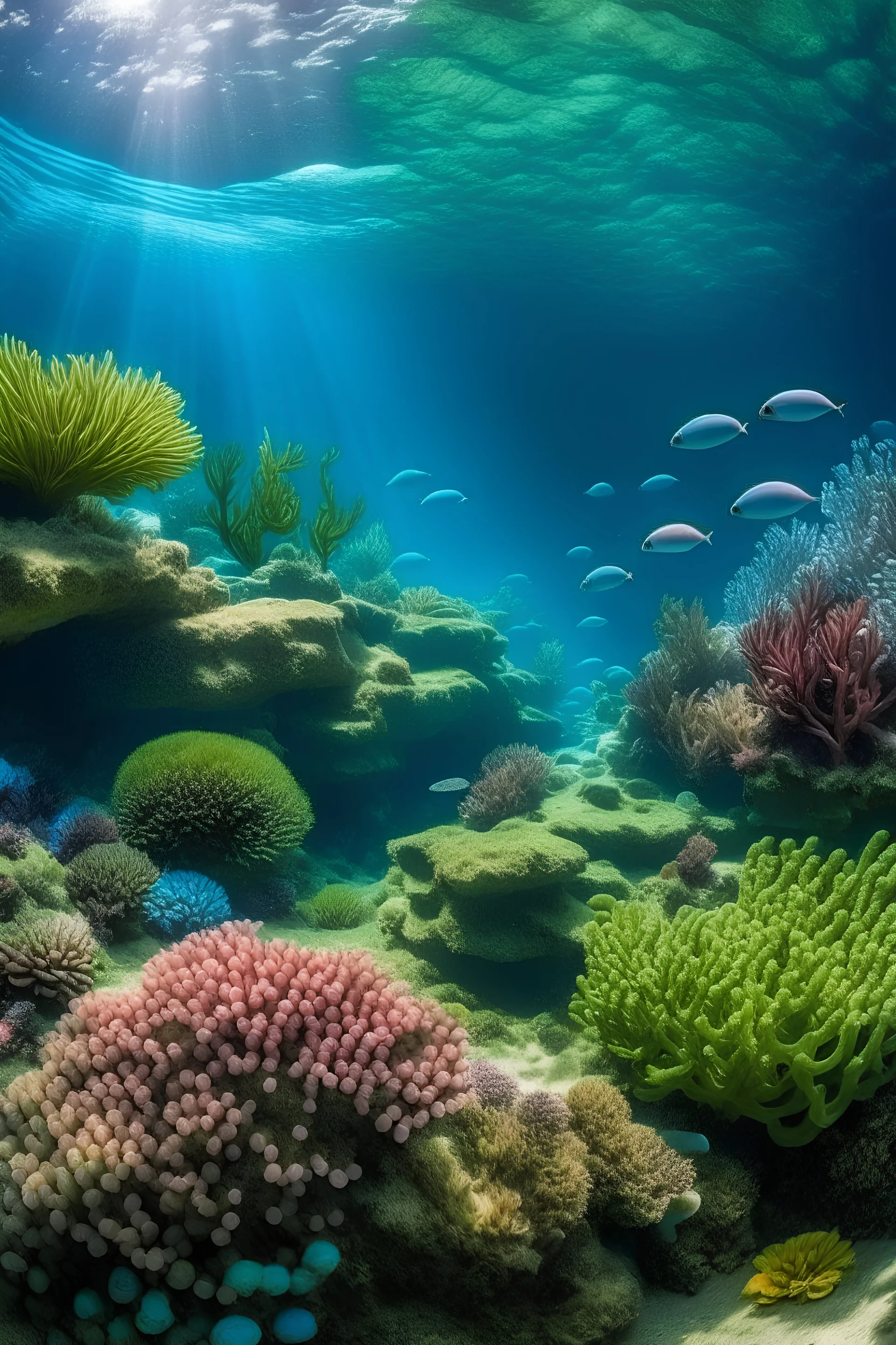 undersea life with corals