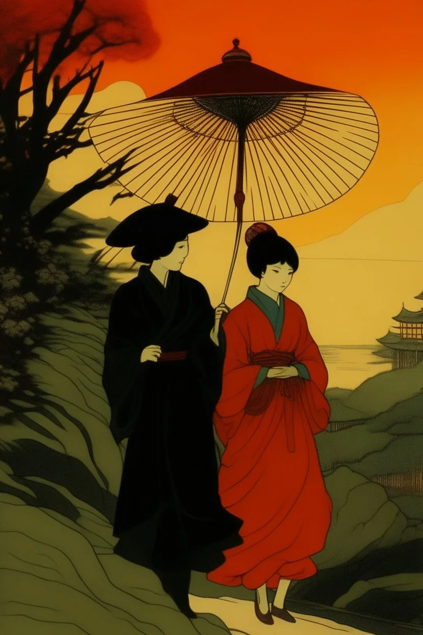 art from japanese style 1900 movie, soviet