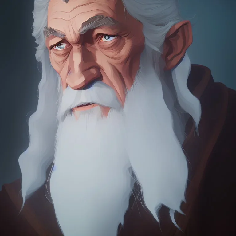 Portrait of Gandalf by Jake Bartok