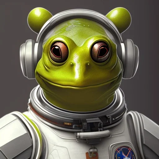 portrait male anthro frog dressed in astronaut outfit character full body precis no blur, concept art, character sheet, nier automata, Alexander Mandradjiev cyberpunk, trending on artstation, featured on pixiv, hyper detail, cinematic composition, 8 k, detailed face