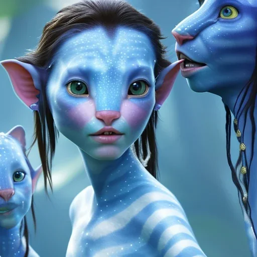 Pandora. It is not clear what you mean by a "makeup-wearing baby" in the context of the film Avatar. baby girl