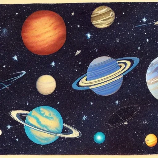 stars, planets, ships, space