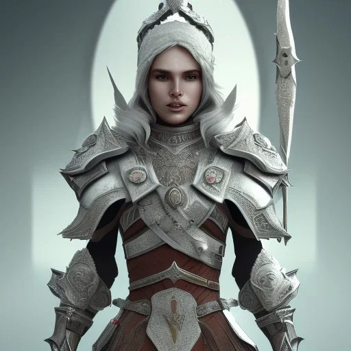 Elf, warrior, white armor, detailed, 8k resolution,