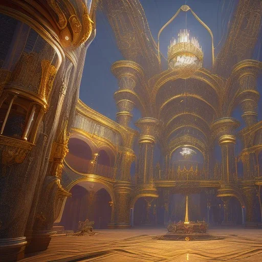 The palace of magic king, huge structure, panoramic view, zoomed out view of the exterior, mysterious, soft lighting, unreal engine 5 volumetric lighting, intricate details, realistic style, 8k resolution