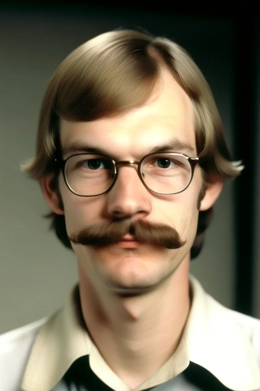 jeffrey dahmer with mustache and short hair