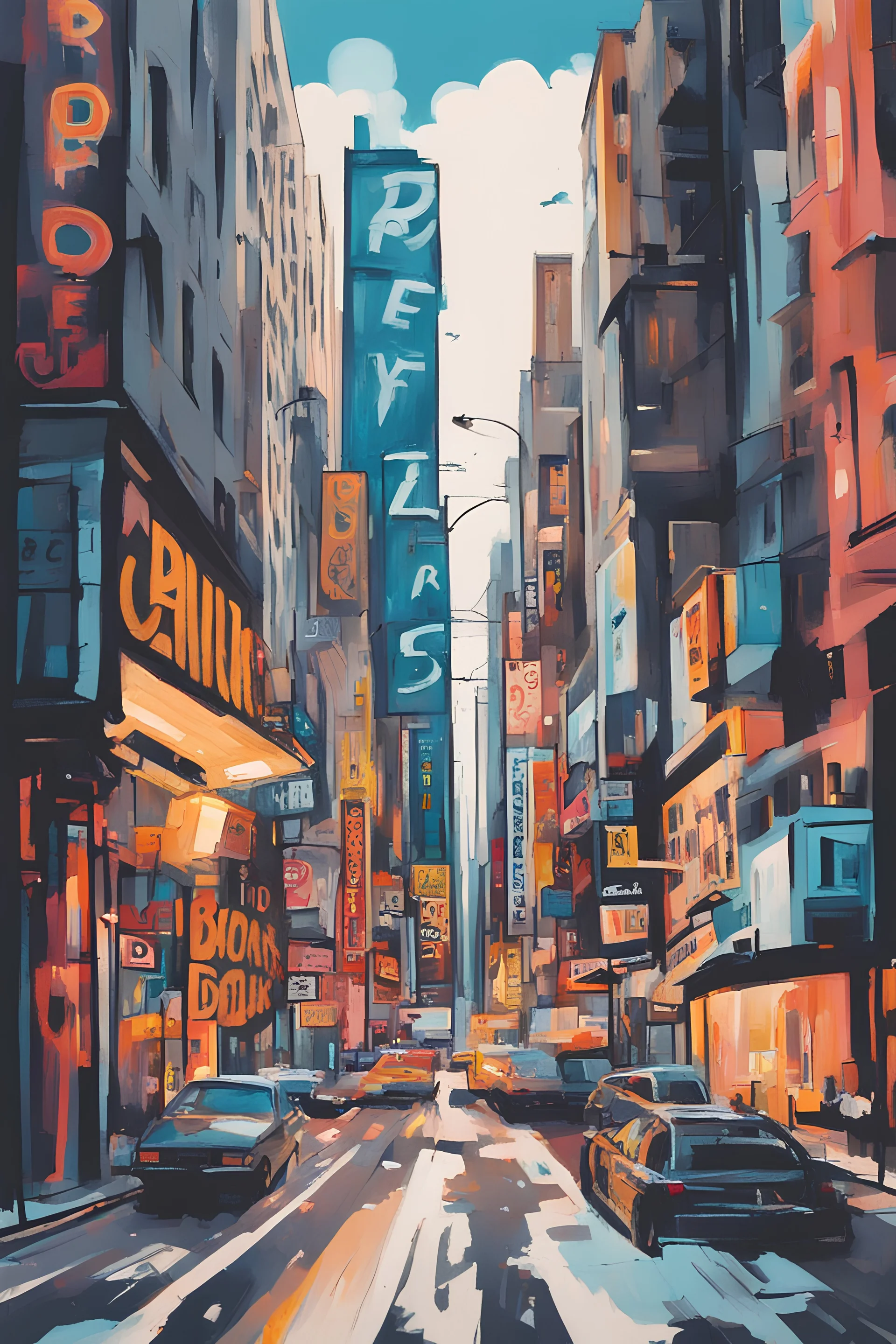 Create bold and expressive lettering, capturing the energy of city streets.