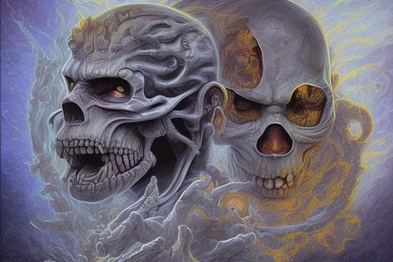 Peinture Iron maiden Fibonacci enfer