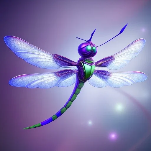 dragonfly, humming bird, fantasy art, Unreal Engine 5, lens macro,sharp focus, realistic, hyper detailed, studio lighting, neon light ambient, crystalized