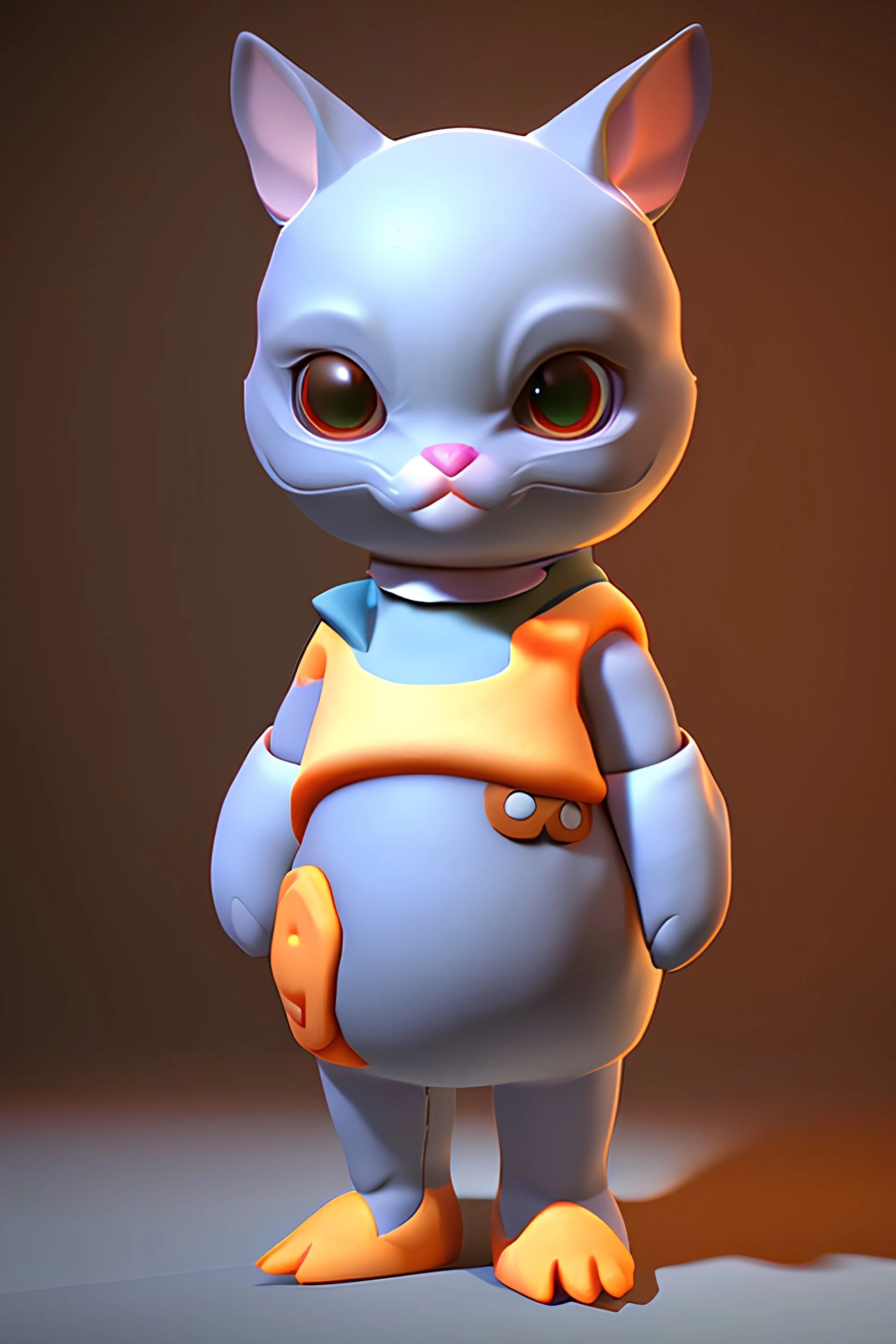 cute game character, cinematic lighting, Blender, octane render, high quality