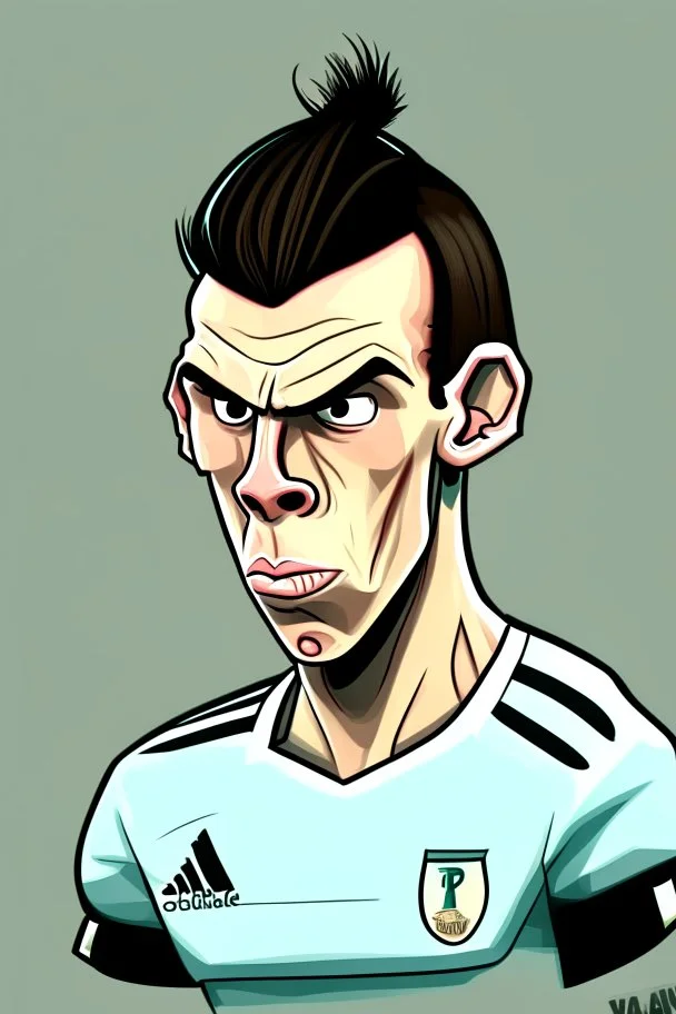 Gareth Bale Footballer cartoon 2d