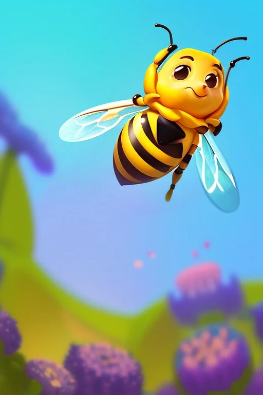 Bee pfp in style of up up up