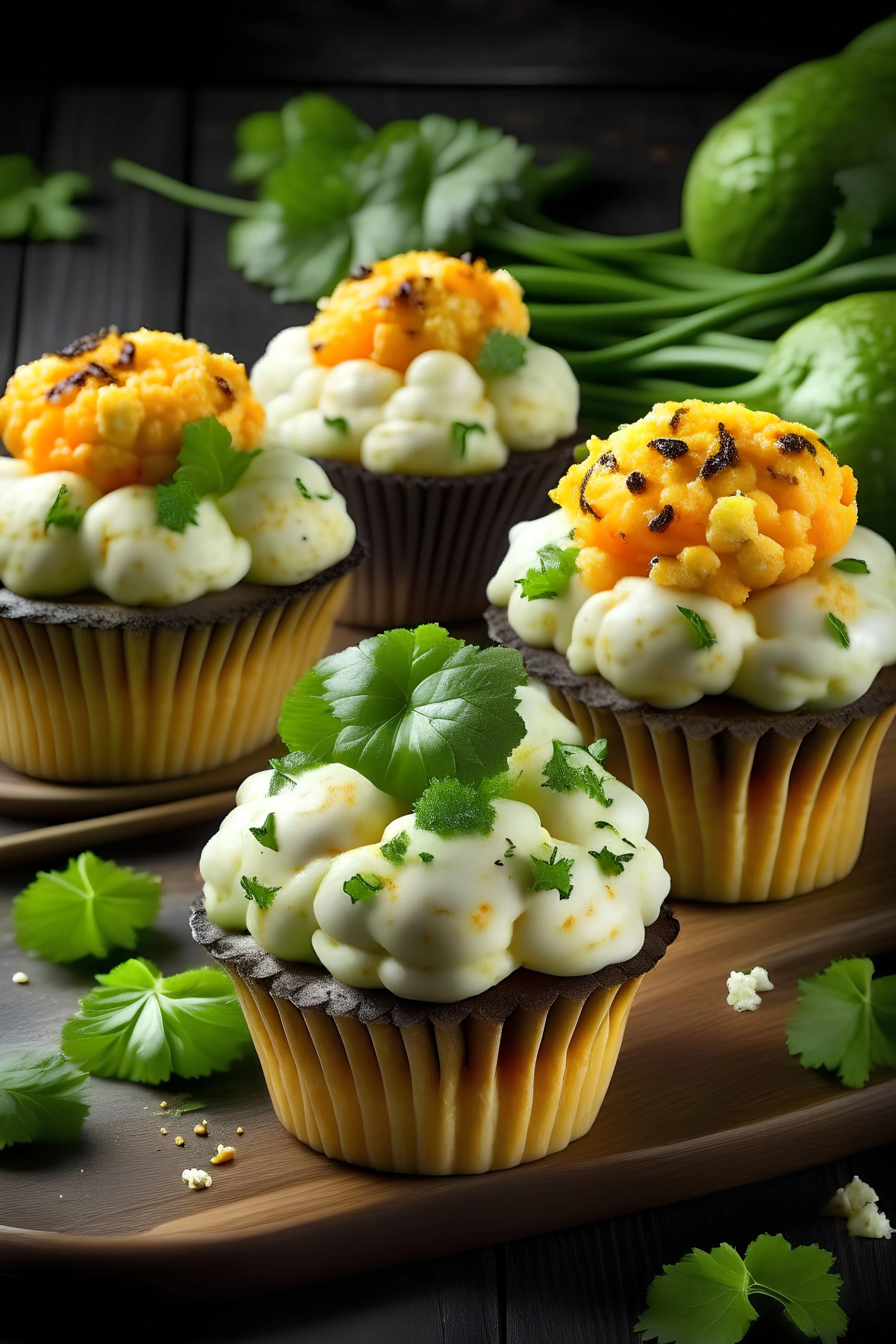 cauliflower cupcakes by photo