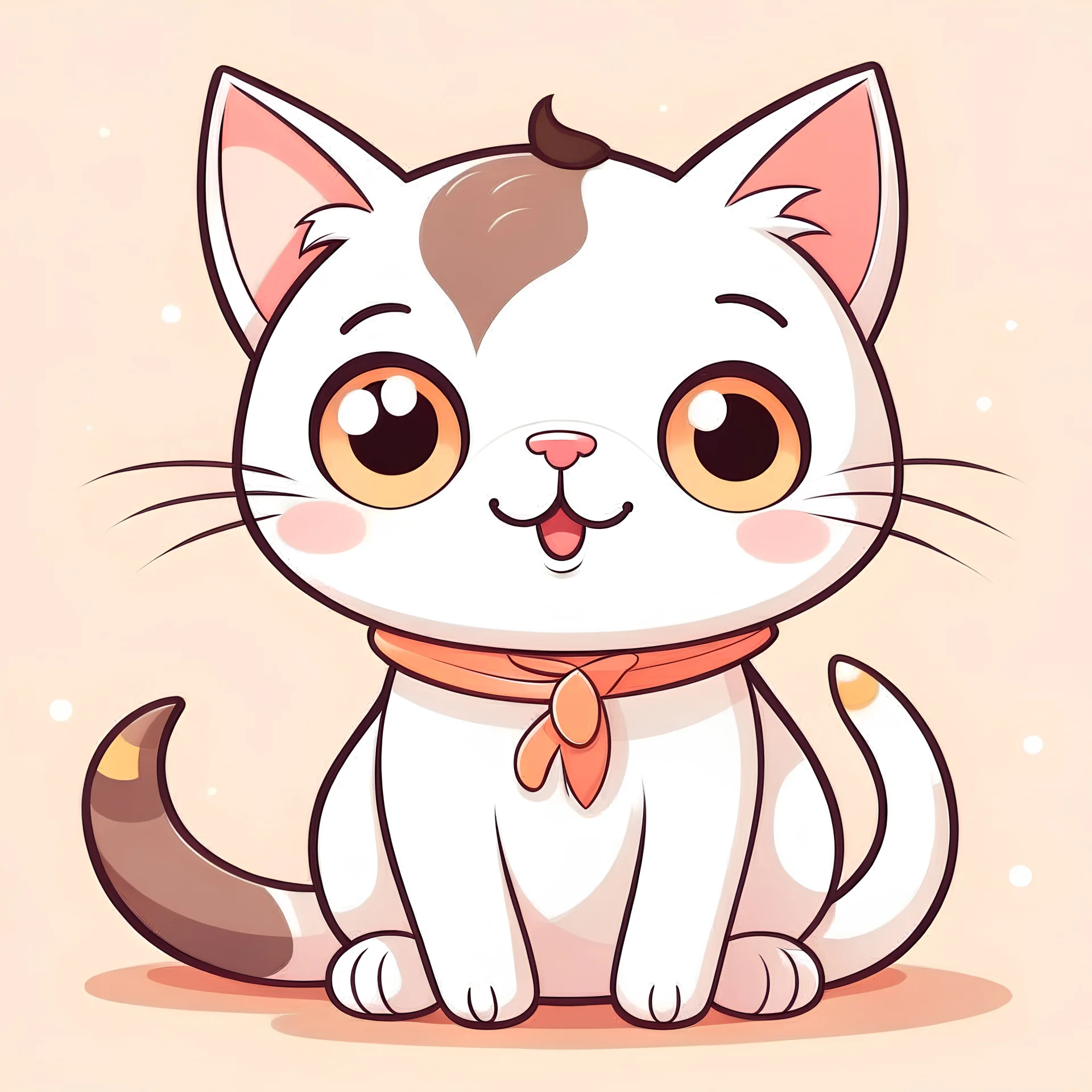 create a cute cat clipart