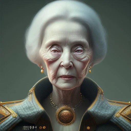 old lady character, ominous, waist up portrait, intricate, oil on canvas, masterpiece, expert, insanely detailed, 4k resolution, retroanime style, cute big circular reflective eyes, cinematic smooth, intricate detail , soft smooth lighting, soft pastel colors, painted Renaissance style