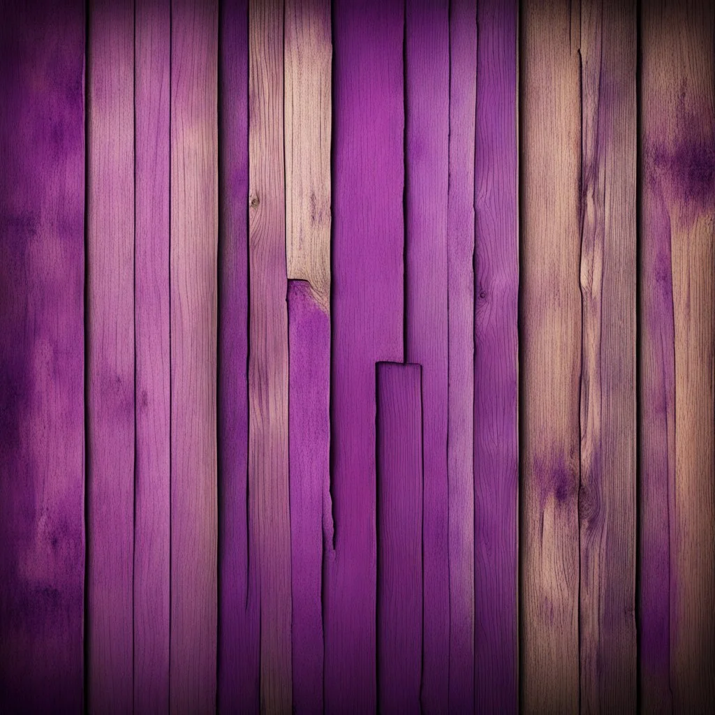 Hyper Realistic purple & maroon multicolor grungy rustic texture on diagonal wooden planks with vignette effect