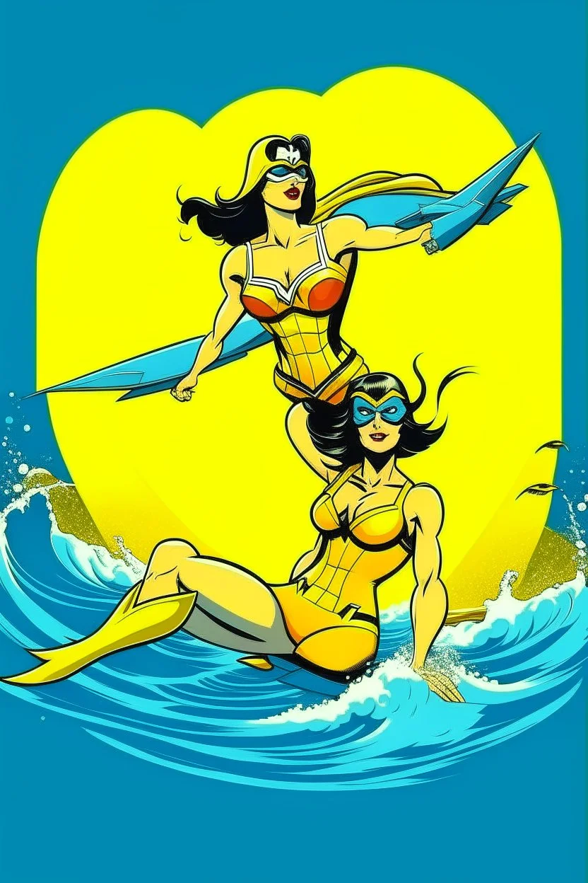 Yellow, wonder woman, swimming, top gun