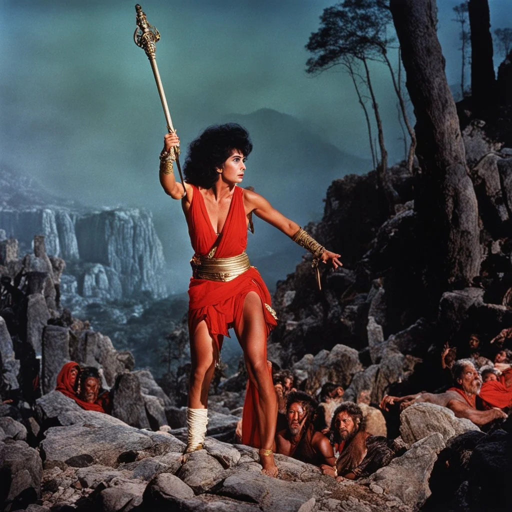 [colour picture: Jason and the Argonauts (1963)] As the night wears on, Surpanakha's vengeance knows no bounds. The forest becomes a stage for her savage dance, a symphony of pain and terror. Her sobs echo through the desolate landscape, a mournful melody that speaks of both loss and resilience. But amidst the tears, a fire burns within her. A determination to rise from the ashes, to create something even more extraordinary. The tears may fall, but they will not extinguish her spirit. She wipes