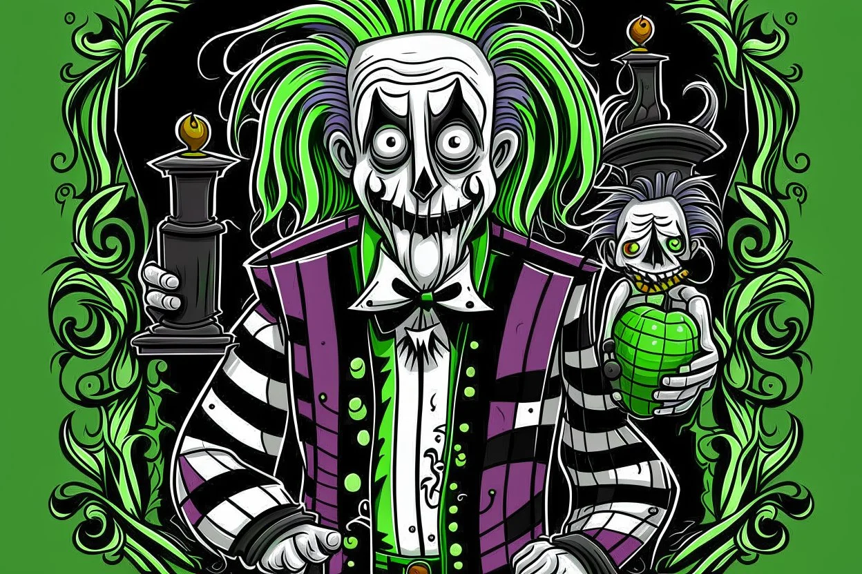 Halloween Beetlejuice style in color